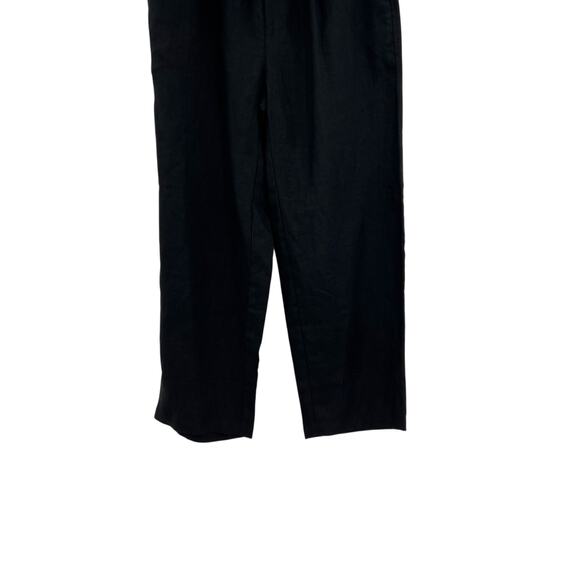 Quince 100% European Linen Wide Leg Pants Black Pull On NWT Size Small - Picture 5 of 13